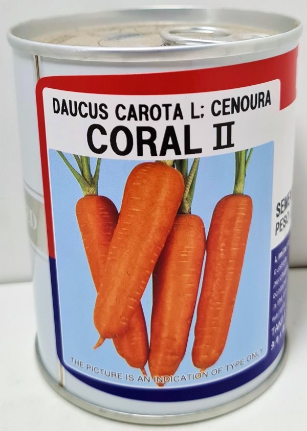 SEMENTE CENOURA HÍBRIDA CORAL II TAKII 100GR