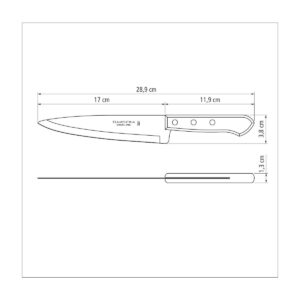 FACA PEIXEIRA CARBONO 7″ TRAMONTINA