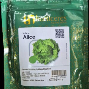 SEMENTE ALFACE ALICE HORTICERES 5000 SEMENTES PELETIZADA