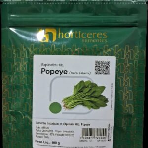 SEMENTE ESPINAFRE HIBRIDO POPEYE HORTICERES 100g